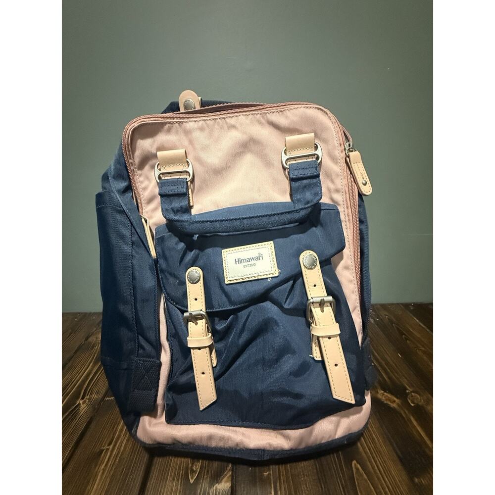 Himawari Backpack Navy and Pink 14.9”